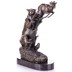 Oroszlán és antilop - bronz szobor márványtalpon képe